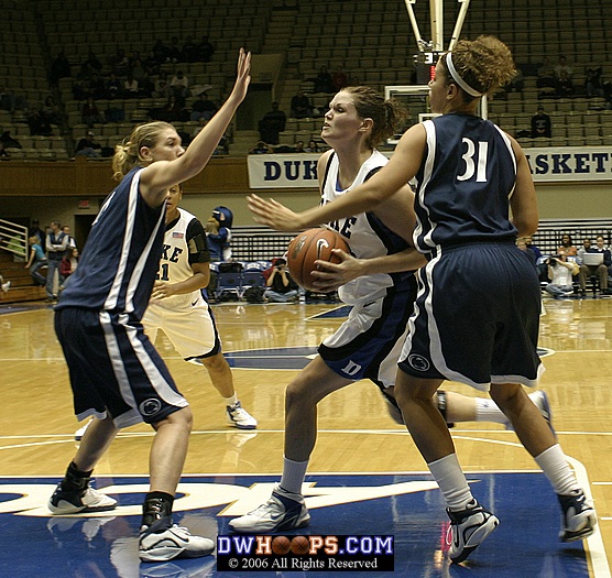 Alison Bales goes to the basket again...