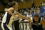 Abby Waner guards Penn State's Tyra Grant