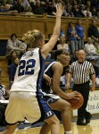 Brittany Mitch guards Penn State's Kamela Gissendanner (3 of 4)