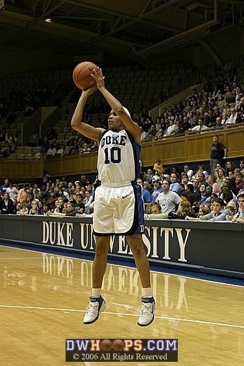 Lindsey Harding takes a jump shot