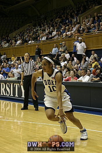 Lindsey Harding dribble-drives to the basket