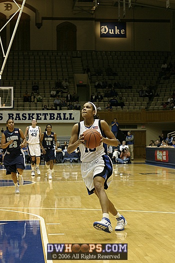 Lindsey Harding attacks the basket on a fast break