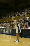 Brittany Mitch takes a breather before first half play resumes