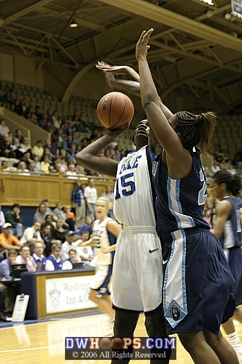 Bridgette Mitchell works for a shot (2 of 2)