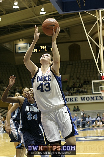 Alison Bales goes in for the layup