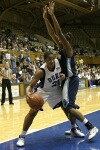 Joy Cheek works in the lane against Old Dominion's Jessica Canady (2 of 3)