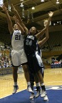 Joy Cheek works in the lane against Old Dominion's Jessica Canady (3 of 3)