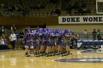 A dance team from Hillsborough provides halftime entertainment