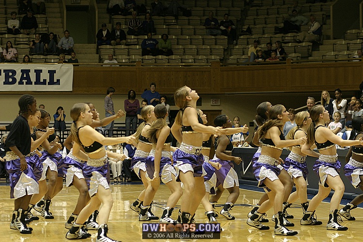 A dance team from Hillsborough provides halftime entertainment