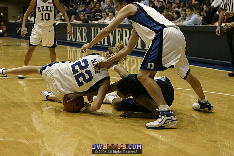 Brittany Mitch covers the loose ball