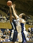 Alison Bales attempts to block an ODU shot