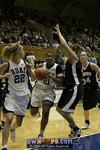 Joy Cheek drives to the goal