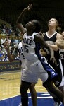 Bridgette Mitchell follows her layup