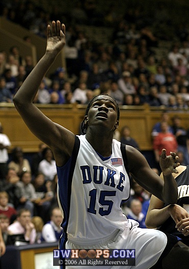 Bridgette Mitchell looks for a rebound