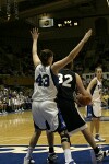 Tough "D" from Alison Bales forces the ball back out of the post (1 of 3)