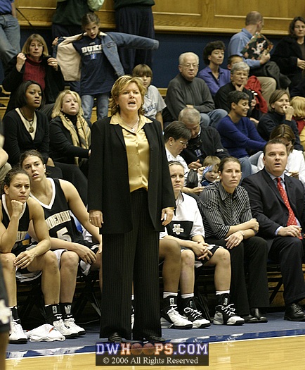 Vanderbilt Coach Melanie Balcomb is unhappy with the officiating.  Earlier, a Commodore intentional foul coupled with a bench technical gave Duke an 8 point possession.