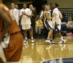 Abby Waner and Keturah Jackson, after a chest bump during Duke player intros