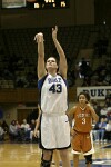 Alison Bales strokes the second of two free throws - this trip to the line gave Duke their first lead of the game at the 9:22 mark.