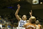 Wanisha Smith watches her jumper fall, giving Duke a 19-15 lead