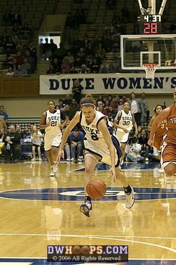 Emily Waner loses the handle on a fast break.