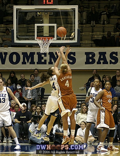 Erika Arrarian shoots over Abby Waner