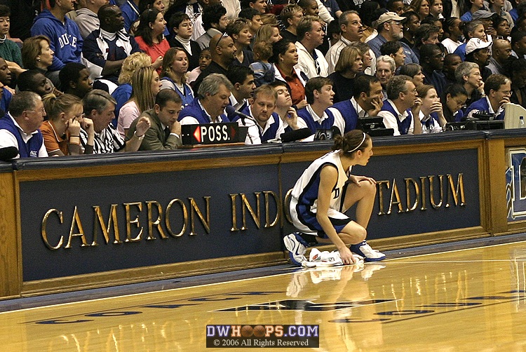 Emily Waner waits to come into the game