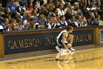 Emily Waner waits to come into the game